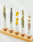 Assorted Flower Teastick Gift Set & Wood Tray