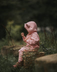Eared Jumpsuit for Babies and Kids - Peach