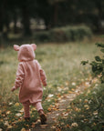 Eared Jumpsuit for Babies and Kids - Peach