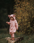 Eared Jumpsuit for Babies and Kids - Peach