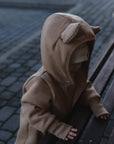 Eared Jumpsuit for Babies and Kids - Cacao