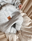 Eared Jumpsuit for Babies and Kids - Melange Grey