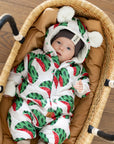 Winter Jumpsuit with Teddy Lining for Babies and Kids - Watermelons