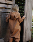 Eared Jumpsuit for Babies and Kids - Cinnamon