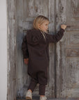 Eared Jumpsuit for Babies and Kids - Chocolate