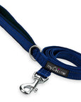 Tiny Trails Reflective 15mm Webbing Lead with Neoprene Handle Lining Navy