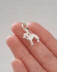 Labradoodle Silver Dog Charm
