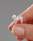 Labradoodle Silver Dog Charm