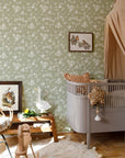 Lace Meadow Green Wallpaper for Refreshing Interiors