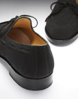 Black Suede Laced Loafers, Welted Leather Sole