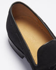 Black Suede Laced Loafers, Welted Leather Sole