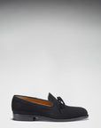 Black Suede Laced Loafers, Welted Leather Sole