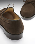 Brown Suede Goodyear Welted Laced Loafers