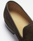 Brown Suede Goodyear Welted Laced Loafers
