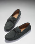 Laced Driving Loafers, racing green suede