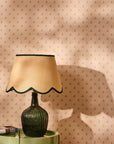 Green Petal Jute Scallop Lampshade