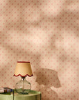 Sweet Red Trim Scalloped Lampshade