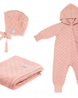 Happiness Baby Gift Set with Blanket Romper and Bonnet