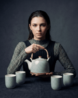 Large Herbal Teapot - Green Mosaic Design