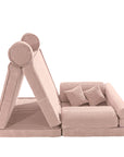 Large Modular Sofa for Kids - Premium Corduroy Powder Pink
