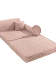 Large Modular Sofa for Kids - Premium Corduroy Powder Pink