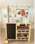 Large Wooden Food Truck Role Play Set 73 Pieces