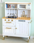Wooden Play Kitchen with Lights and Sounds