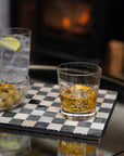 Crystal Whisky Glasses with Lattice Design