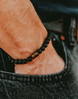 Lava Stone and Tiger Eye Bracelet for Men