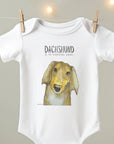 Mischievous Hot Dog Baby Bodysuit – Too Cute to Handle!Long Haired Dachshund