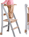 Learning Tower: Foldable Step Stool for Toddlers - Gray-0