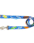 Blue Graffiti Dog Leash for Stylish Daily Walks