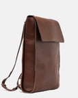 Leather laptop backpack - The Minimalist (Mahogany)