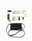 Versatile Leather Clutch Wallet with Adjustable Strap