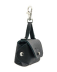 Black Leather Dog Waste Bag Dispenser