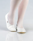 White Leather Indoor Gym Slippers
