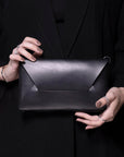 Sustainable Leather Evening Bag with Dual Compartments