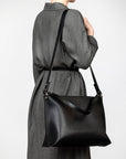 Sustainable Leather Shoulder Bag - Adjustable Strap