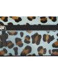Blue Animal Print Leather Multi Section Purse Brix and Bailey