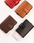 Leather Wallet with RFID NFC Blocking and Card Holder