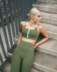 Olive Green High Waisted Leggings