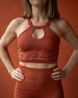Wildflowers Brown Sports Bra