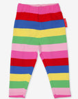 Luxury organic cotton pink striped leggings, premium soft fabric, stylish and comfortable for kids by Toby Tiger at brixbailey.com