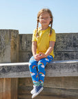 Rainbow print organic cotton leggings for kids, soft, comfortable, stylish, and easy to wear with elastic waistband by Toby Tiger at brixbailey.com