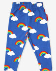 Premium organic cotton rainbow leggings for kids, soft, comfortable, stylish, handcrafted, best-selling, playful allover print by Toby Tiger at brixbailey.com