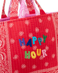 LEO Quilted Maxi Tote Çanta - HAPPY HOUR