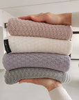 Lightweight Bamboo Viscose Baby Blanket - Breathable, Antibacterial & UV Protective - 90x90 cm Cellular Knit for Spring/Summer by Lullalove UK at brixbailey.com