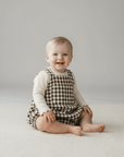 Lightweight Corduroy Baby Romper in Gingham