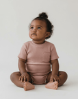 Lightweight Ribbed Pocket Baby Romper