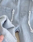 Lightweight Washed Denim Trousers
